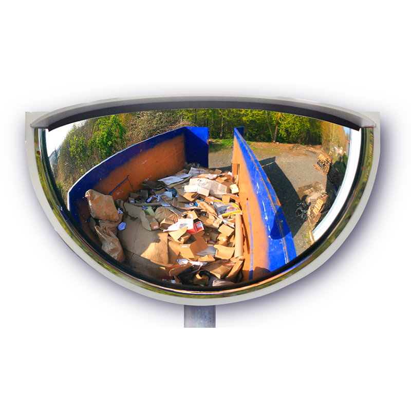 Demi-miroir multi-usages panoramiques vision à 180° - 1/2 diamètre 800 mm - Garantie 3 ou 6 ans
