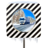Miroir routier conforme avec DISPOSITIF ANTIGIVRE - Gamme Jura - Diamètre 600 mm