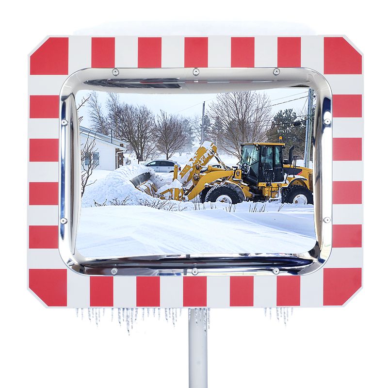 Stainless Steel Mirror for Industry and Private Roads - ANTI-FROST - 450 x 600 mm