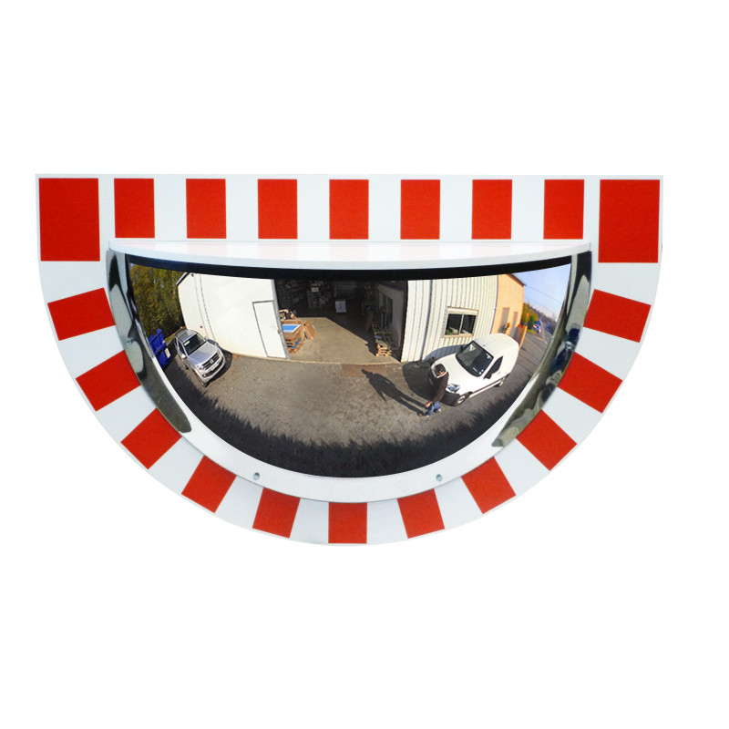 Demi-miroir pour l'Industrie ou voies privées - Vision à 180° - 1/2 diamètre 600 mm - Garantie 3 ou 6 ans