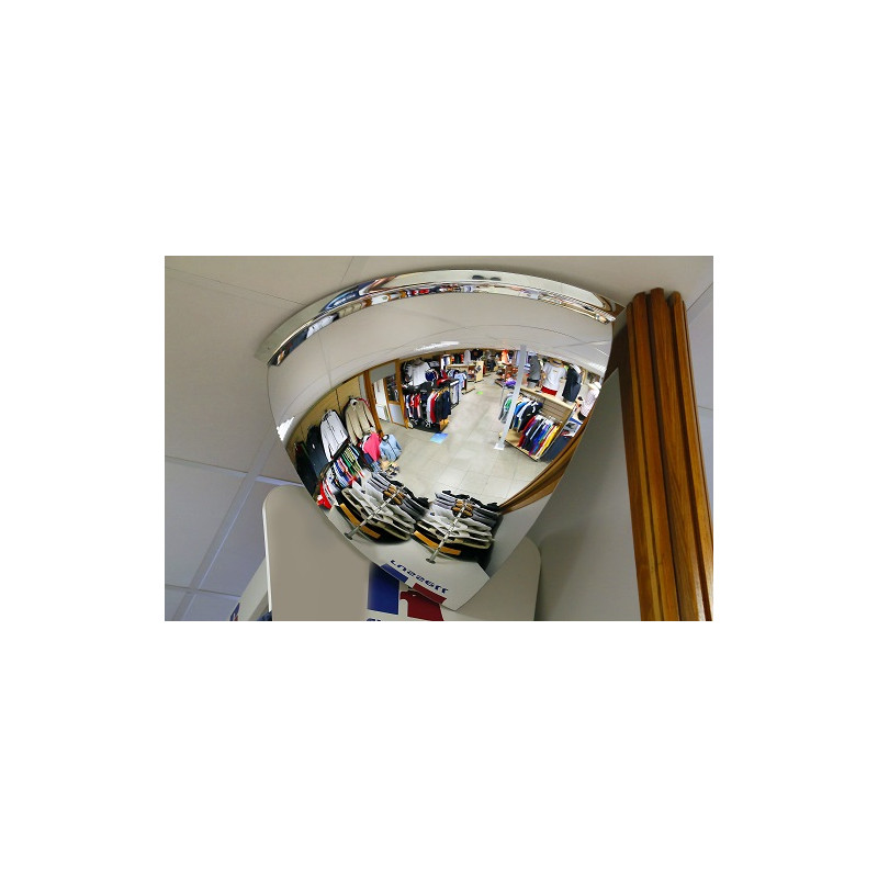 Miroir hémisphérique 1/8 de sphère -Vision à 90° - Diamètre 600 mm - Garantie 3 ans