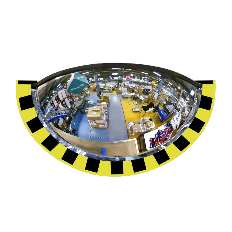 Demi-miroir pour les entrepôts et la logistique - Vision à 180°- 1/2 diamètre 800 mm - Garantie 3 ans