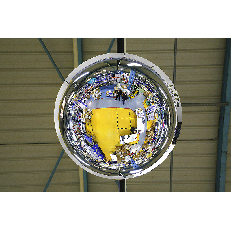 Miroir hémisphérique 1/2 de sphère - Vision à 360° - Diamètre 1000 mm - Garantie 3 ans